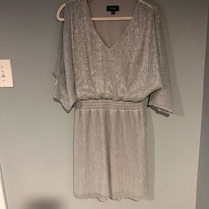 MSK Silver Shimmer Mini Dress